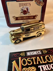 ERTL Hershey's Chocolate 1950 Van 100th Anniversary Gold Vintage Diecast In Tin - Picture 1 of 8