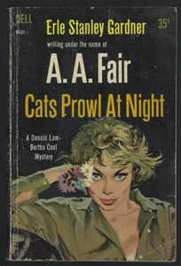 Cats Prowl at Night A A Fair Erle Stanley Gardner 1961 Donald Lam Bertha Cool - Imagen 1 de 1