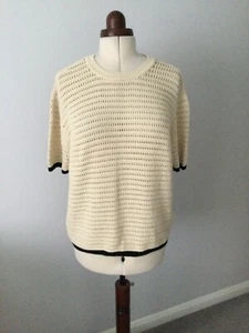 Marks & Spencer Ladies Stunning Cotton Rich Crochet Jumper Size L BNWT - Picture 1 of 3