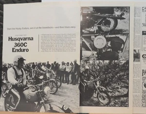 1971 Husqvarna 360 Enduro 4 page  Motorcycle Print Article with specs - Picture 1 of 1