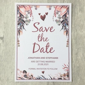 10 Save the Date Invites Cards and Envelopes - Picture 1 of 3