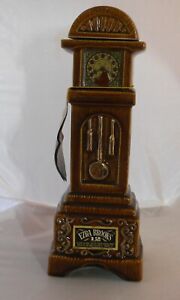 Ezra Brooks Grandfather Clock Decanter 12 Kentucky Bourbon Whiskey Heritage 1970