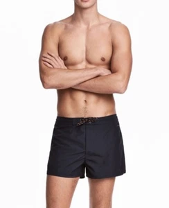 Sexy Pantalones Cortos de Natación Para Hombre H&M Cordones Ocultos Malla con Cremallera Revestimiento a Rayas Nuevos con Etiquetas S3 - Imagen 1 de 15
