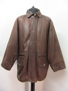 VINTAGE REDSKINS LEATHER FIELD JACKET SIZE L+ , HEAVYWEIGHT 2.8KG - Picture 1 of 18