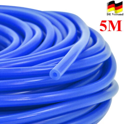 5m Unterdruckschlauch 3mm Unterdruck Schlauch Silikon Blau 5 Meter Rohr Hose DE - Bild 1 von 4