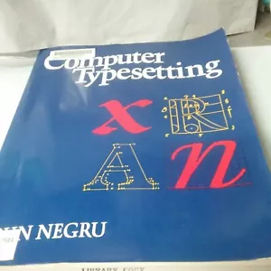 COMPUTER TYPESETTING JOHN NEGRU 1988 - Picture 1 of 12
