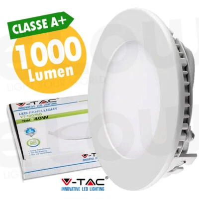 PANNELLO LED ROTONDO 12W A+ CON DRIVER VTAC INCASSO BIANCO CALDO NATURALE FREDDO - Immagine 1 di 4