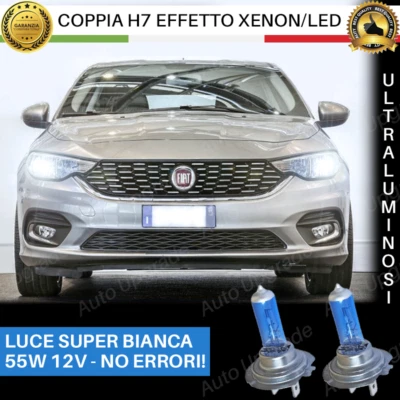 COPPIA LAMPADE LAMPADINE H7 EFFETTO XENON LED PER FIAT TIPO BIANCO ANABBAGLIANTE - Immagine 1 di 4