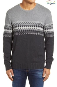 RAILS NWT $178 KIERAN COTTON/WOOL BLEND HEATHER GREY/BLACK SWEATER. SZ XL - Picture 1 of 10