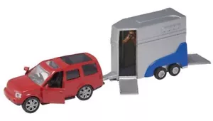More details for teamsterz diecast 4x4 and horsebox 32.5cm - fm112 car vehicle horse country