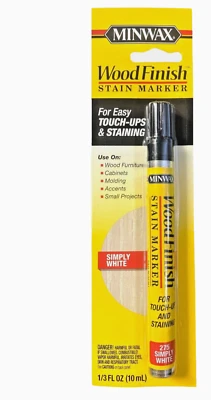 Marcador de manchas con acabado de madera Minwax, simplemente blanco 275, 1/3 fl oz Foto 1 de 2