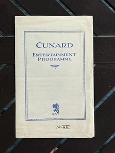 1928 RMS Andania Concert Program - Cunard Line - Picture 1 of 3