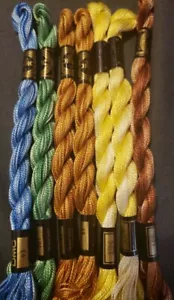 7x DMC PERLE COTTON #5 LOT variegated #61 #101 #104#93 #105 incl. discontinued - Picture 1 of 1