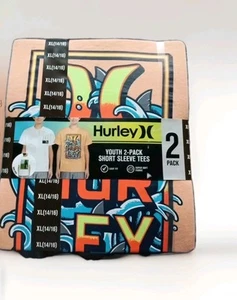 Hurley Youth Boy's 2 Pack Short Sleeve Easy Fit Graphic Tee - Picture 1 of 2