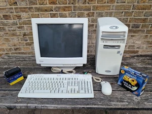 VINTAGE TINY 810L COMPUTER WITH MONITOR M-M7F22TY & ACCESSORIES RETRO GAMING - Picture 1 of 20