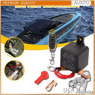 Car Battery Disconnect Cut Off Isolator Master Switch & Wireless Remote-Control - Image 1 of 4