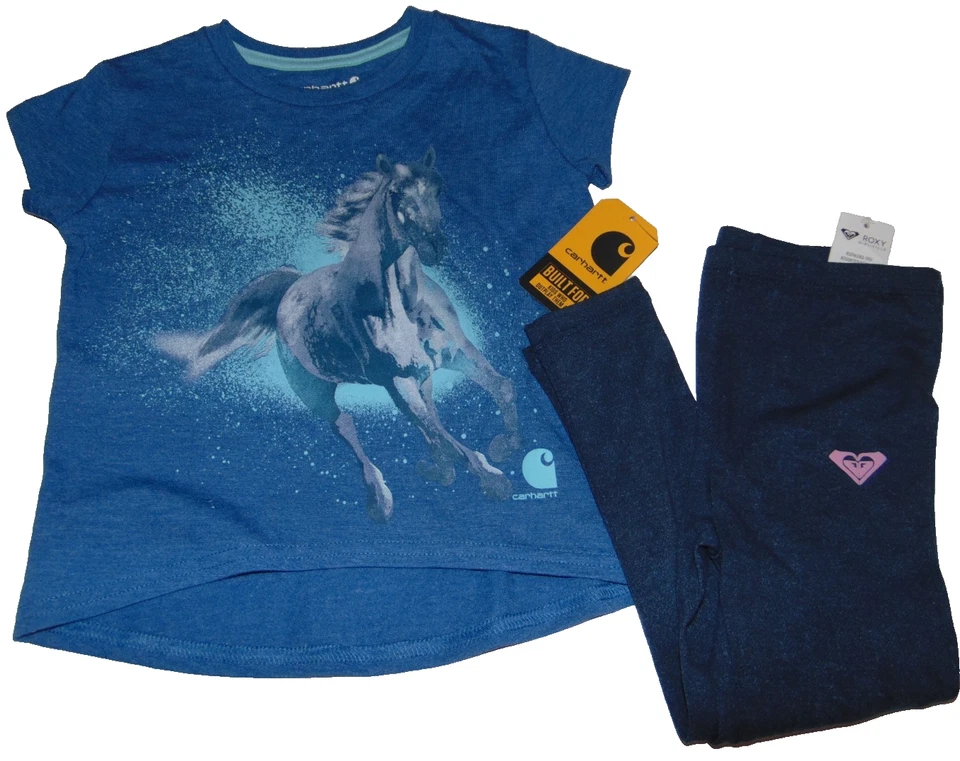 ~¡Nuevo con etiquetas Conjunto de caballo ROXY & CARHARTT para niñas! Talla 3T súper linda:)~ Foto 1 de 4