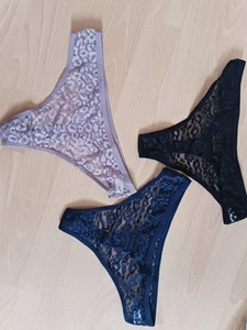 String Tanga Slip Damen Spitze Set Gr L NEU - Bild 1 von 2