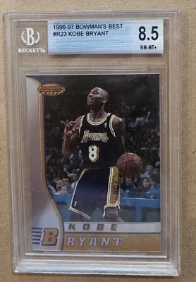 1996-97 年鲍曼最佳科比布莱恩特 RC #R23 BGS 8.5 NM-MT+ 湖人名人堂 — 第 1/2 张图片