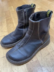 Botines Chelsea de cuero nobuck marrón Dr Martens de colección raros - Reino Unido 6 UE 39 - Imagen 1 de 14