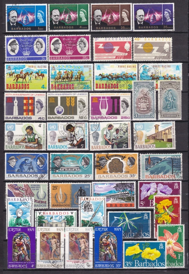 BARBADOS CONMEMORATIVOS Y DEFINITIVOS USADOS Foto 1 de 1