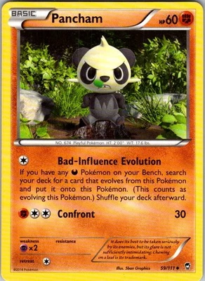 Pokemon | XY - Furious Fists | Pancham (59) | 59/111 | Normal | NM - Image 1 of 2
