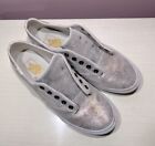 Vans Women’s 10 Metallic Silver Opal Shimmer Tennis Shoes Sneakers