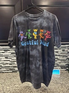 2021 Grateful Dead Mens Sz XL Tie Dye Cotton Teddy Bear T-Shirt Smoke - Picture 1 of 6