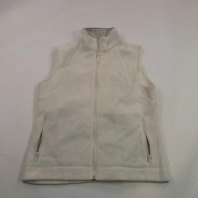Columbia Vest Womens Large Golf Sleeveless Full Zip Outdoors Lightweight White - Image 1 of 4