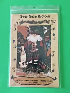 "Ole Christmas Grizzly" 14" Santa & Teddy Bags Decoration Pattern & Instructions - Picture 1 of 4