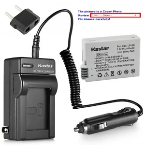 Kastar Battery Travel Charger for Canon LP-E8 LC-E8 & Canon EOS Kiss X6 Camera - Picture 1 of 11