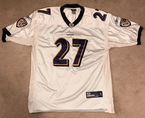 Reebok NFL Equipment On field Jersey Men's Size 56 Baltimore Ravens Ray Rice #27 Cover