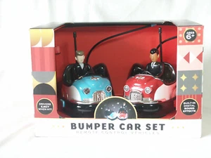 FAO Schwarz Bumper Car Set Nostalgic Model Remote Control Sounds Drivers Eject - Picture 1 of 7