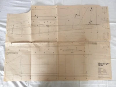 Auflösung.Nachlass.Seltener  Modellbauplan-RC-Kleinsegler Oscar--MT-2021-Ansehen - Bild 1 von 4