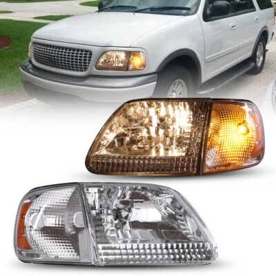 Headlights For Ford 1997-2003 F150 1997-2002 Expedition 1997-1999 F250 LightDuty - Image 1 of 4