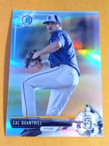 2017 Bowman Draft Chrome Refractor Cal Quantrill #BDC-21 - Padres - Picture 1 of 2