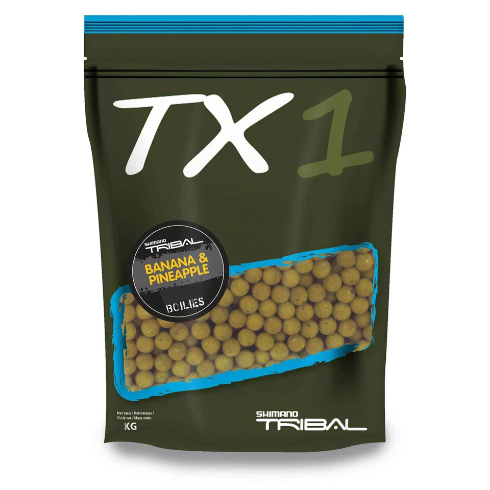 (5,88€/1kg) Shimano TX1 Boilies Banana & Pineapple 15mm1kg - Bild 1 von 1