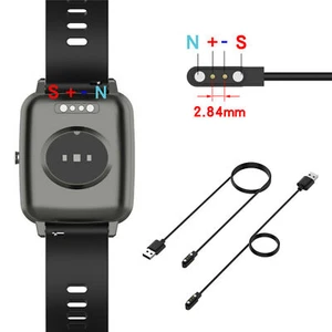 2-Pin Universal USB Data Charging Cable Magnetic Charger For Smart Watch 2.84mm - Zdjęcie 1 z 7