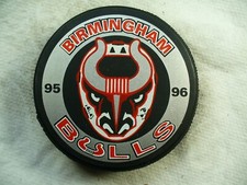 ECHL Birmingham Bulls '95-96 Official Team Blue Rev. Hockey Puck Collect Pucks
