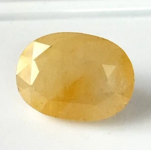 Yellow Sapphire Burmese Oval 13.95 Carat 15.4X11.4 mm Natural Faceted Gemstone - Picture 1 of 6