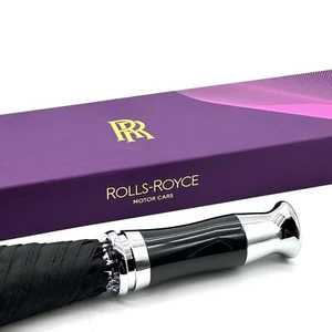 Paraguas Rolls-Royce de Coleccionista | Mango Largo Cromo Duradero + Estuche y Caja VIP - Imagen 1 de 8
