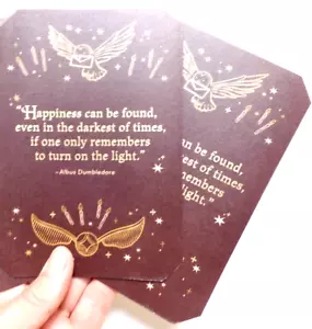 2 Cards Hallmark Harry Potter Happiness Can Be Found Even in Darkest Times - Picture 1 of 7