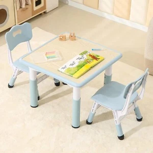 2 Chairs Set, Height Adjustable Toddler Table and Chairs with Anti-Slip Foot - Picture 1 of 19