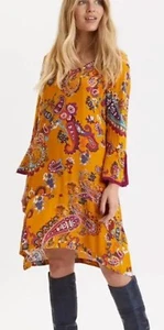NUEVO SIN ETIQUETAS Vestido Blusa Túnica Alto Bajo Boho Artístico Pradera Odd Molly Talla 2(M) - Imagen 1 de 9