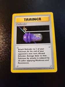 Defender 80/102 UC TCG Unlimited Base Set (Shadowless) Pokemon Card LP - Picture 1 of 2