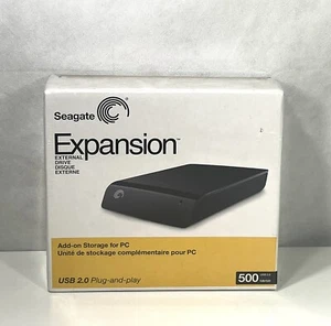 Seagate Expansion External Desktop Drive ST305004EXA101-RK, USB 2.0, 500 GB New - Afbeelding 1 van 4