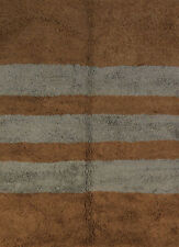 Striped Plush Wool Moroccan Oriental Area Rug 6x8 Modern Hand-made Carpet