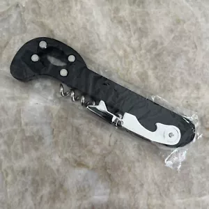 PROFESSIONAL DOUBLE HINGED CORKSCREW WINE BOTTLE OPENER WITH FOIL CUTTER. (NEW). - Picture 1 of 8