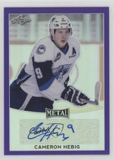 2016-17 Leaf Metal Purple Prismatic /15 Cameron Hebig #BA-CH1 Auto