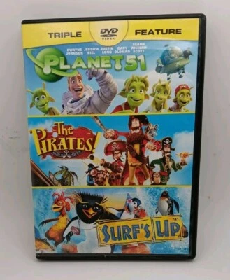 Pirates! Band of Misfits/Planet 51/Surf's Up (2 DVD,2014) - PRE-OWNED GOOD   - Image 1 of 2